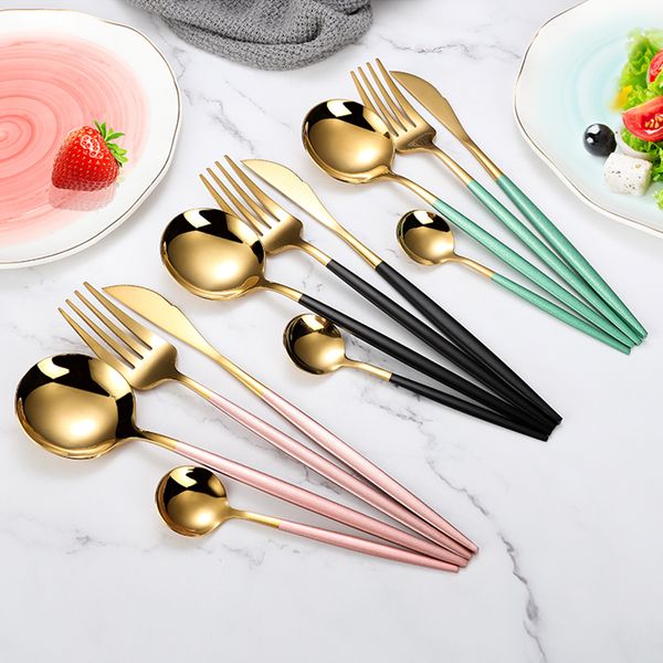 4шт / комплект black gold cutlery set 18/10 из нержавеющей стали посуда из серебра столовые приборы сервиз нож вилка ложка dropshipping
4шт / комплект black gold cutlery set 18/10 из нержавеющей стали посуда из серебра столовые приборы сервиз нож вилка ложка dropshipping