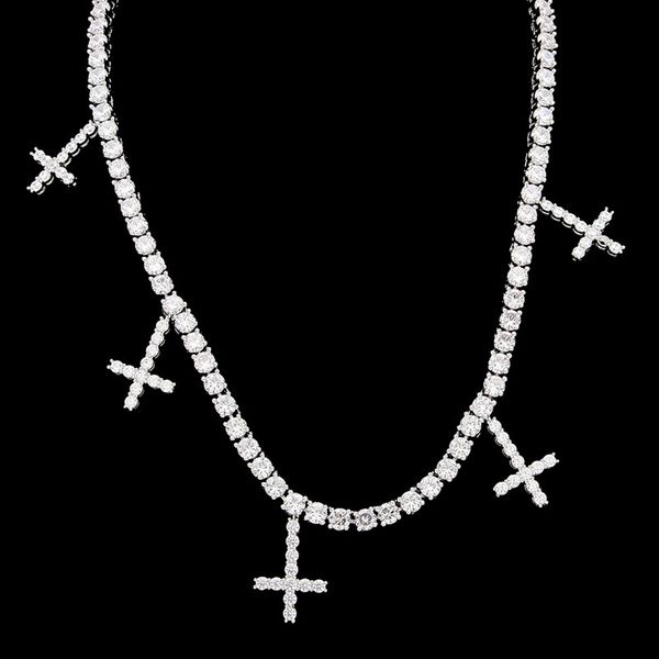 fashion-bling chains jewelry men gold silver iced out tennis chain fashion cross pendant necklace, Black
fashion-bling chains jewelry men gold silver iced out tennis chain fashion cross pendant necklace, Black