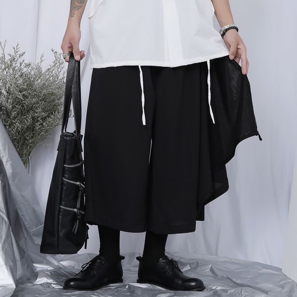 моды широких ног брюк японских мужчин стадия личность модной мужская юбка брюки парикмахерской свободные случайная, Black 
моды широких ног брюк японских мужчин стадия личность модной мужская юбка брюки парикмахерской свободные случайная, Black