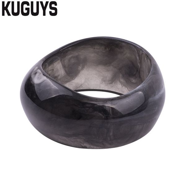 kuguys fashion jewelry resin render pattern colorful wide bangles for women geometric irregularity bracelet trendy accessories, Black
kuguys fashion jewelry resin render pattern colorful wide bangles for women geometric irregularity bracelet trendy accessories, Black