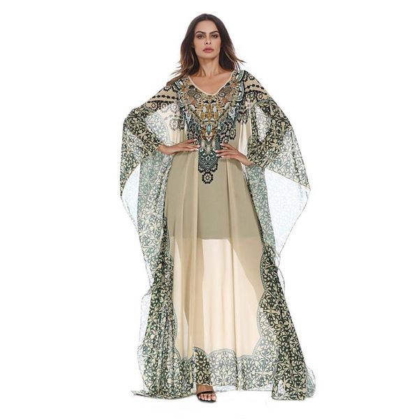 vintage muslim printed chiffon abaya batwing sleeve women loose islamic dubai femme long party maxi robe gown vkdr1256, Red
vintage muslim printed chiffon abaya batwing sleeve women loose islamic dubai femme long party maxi robe gown vkdr1256, Red