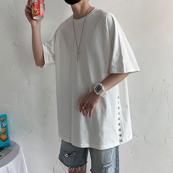 men's t-shirts manloric 100% cotton loose casual t-shirt solid hip hop tees streetwear spring and summer fashion clothing, White;black
men's t-shirts manloric 100% cotton loose casual t-shirt solid hip hop tees streetwear spring and summer fashion clothing, White;black