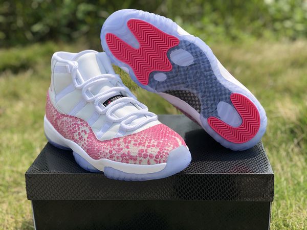 real carbon fiber xi 11s pink snakeskin basketball shoes 11 mens trainers sports sneakers with box, White;red
real carbon fiber xi 11s pink snakeskin basketball shoes 11 mens trainers sports sneakers with box, White;red