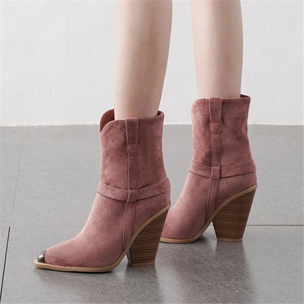 pxelena luxury celebrity chunky block high heels western boots women large size 34-45 fashion office lady party dress shoes pink, Black
pxelena luxury celebrity chunky block high heels western boots women large size 34-45 fashion office lady party dress shoes pink, Black