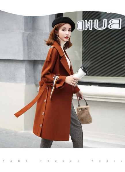 fashion slim long woolen winter coats solid pockets wool coat and jacket sashes turn-down collar office ladies coats, Black
fashion slim long woolen winter coats solid pockets wool coat and jacket sashes turn-down collar office ladies coats, Black