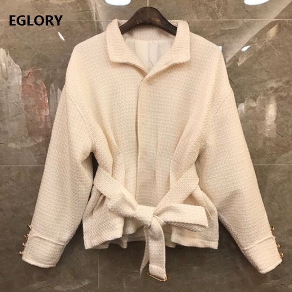 wool jacket 2019 autumn winter coat women turn-down collar golden buttons adjustable belt coat classsic jacket, Black
wool jacket 2019 autumn winter coat women turn-down collar golden buttons adjustable belt coat classsic jacket, Black
