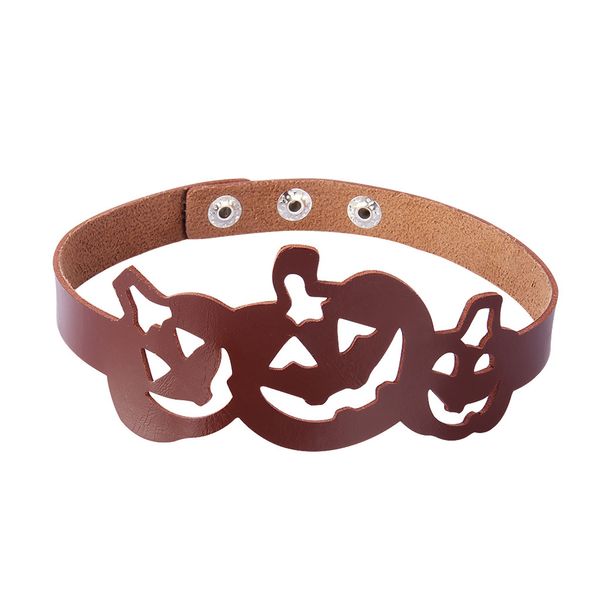 clavicle chain personality exaggerated ghost festival halloween choker hollow pumpkin necklace leather collar-brown brown, Silver
clavicle chain personality exaggerated ghost festival halloween choker hollow pumpkin necklace leather collar-brown brown, Silver