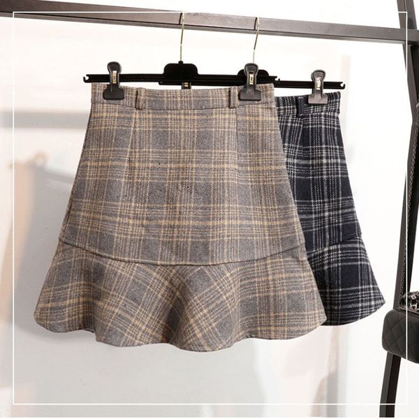 2019 new plaid woolen skirt new ruffled bag hip skirt femalehigh waist natural a-line casual, Black
2019 new plaid woolen skirt new ruffled bag hip skirt femalehigh waist natural a-line casual, Black