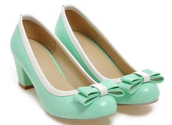 women's shoes in spring and autumn high coarse heel round head bowknot@2050, Black
women's shoes in spring and autumn high coarse heel round head bowknot@2050, Black