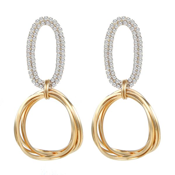 korean irregular metal circle dangle drop earrings for women rhinestone earings fashion jewelry 2019 brincos oorbellen, Silver
korean irregular metal circle dangle drop earrings for women rhinestone earings fashion jewelry 2019 brincos oorbellen, Silver