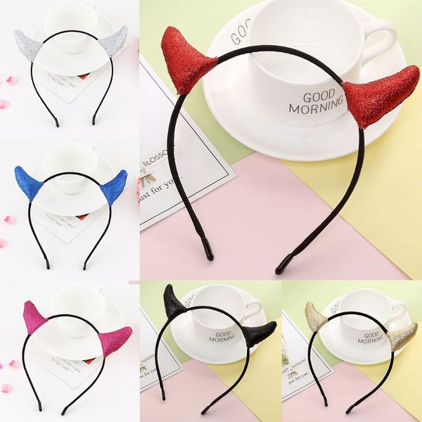 women girl halloween headband glitter sequins devil horn cosplay party hair hoop, Silver
women girl halloween headband glitter sequins devil horn cosplay party hair hoop, Silver