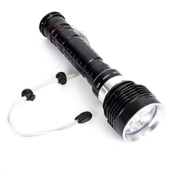 New Uv 7x Led High-power Submersible Flashlight Waterproof Uv Flashlight 100 Meters Underwater Flashlight Purple Light Ultraviolet Lamp Lant