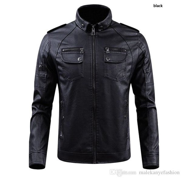 men's leather clothing standard us version leather clothing plus velvet washed leather slim style men overcoat, Black
men's leather clothing standard us version leather clothing plus velvet washed leather slim style men overcoat, Black
