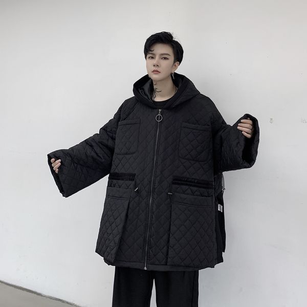 male japan style multi-pocket cotton padded thick coat winter outerwear men oversize loose hooded parka jacket overcoat, Black
male japan style multi-pocket cotton padded thick coat winter outerwear men oversize loose hooded parka jacket overcoat, Black
