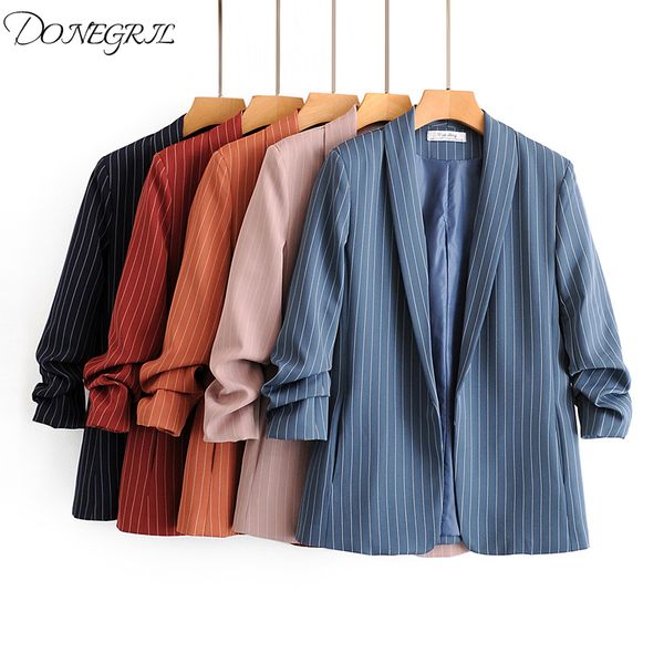 women's suits & blazers vintage stylish stripe coat women 2021 fashion notched collar pleated office lady outerwear casual femme 6 colo, White;black
women's suits & blazers vintage stylish stripe coat women 2021 fashion notched collar pleated office lady outerwear casual femme 6 colo, White;black