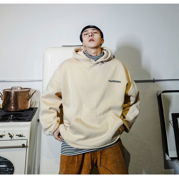 men's hoodies & sweatshirts hong kong-style trend solid color letter hoodie korean version of the loose wild pullover spring and autumn, Black
men's hoodies & sweatshirts hong kong-style trend solid color letter hoodie korean version of the loose wild pullover spring and autumn, Black