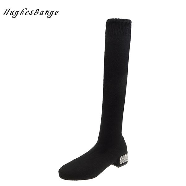 fashion boots women winter high over the knee 2019 autumn models stretch socks comfortable wild rhinestone thick heel were thin, Black
fashion boots women winter high over the knee 2019 autumn models stretch socks comfortable wild rhinestone thick heel were thin, Black