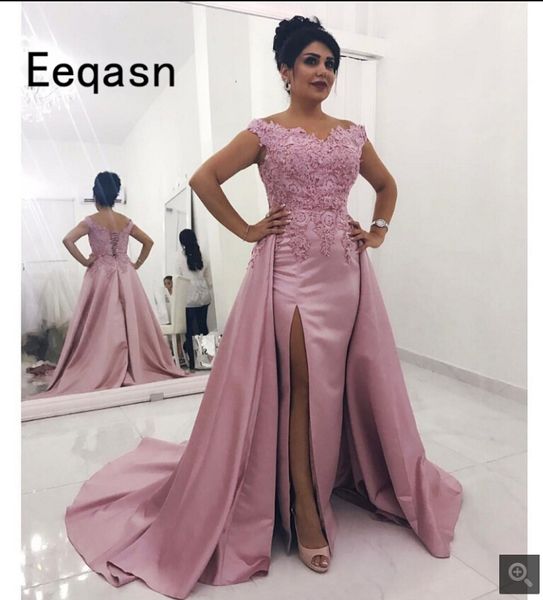 abiye dubai lace mermaid prom dresses 2019 with detachable train leg slit evening gowns off shoulder abendkleider custom size prom gowns, Black
abiye dubai lace mermaid prom dresses 2019 with detachable train leg slit evening gowns off shoulder abendkleider custom size prom gowns, Black