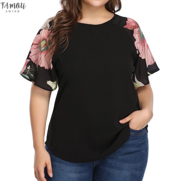 chiffon blouse women shirt casual floral print o neck plus size blouse short sleeve blusas mujer de moda 2020 chemise, White
chiffon blouse women shirt casual floral print o neck plus size blouse short sleeve blusas mujer de moda 2020 chemise, White