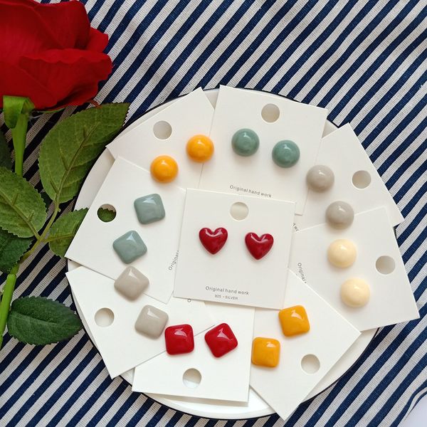 muhan 925 silver summer candy color square round stud earrings for women girls wholesale sweet simple earrings female jewelry, Golden;silver
muhan 925 silver summer candy color square round stud earrings for women girls wholesale sweet simple earrings female jewelry, Golden;silver