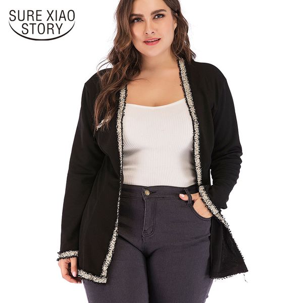women's new loose solid color long sleeve jacket coat ladie plus size women jacket elegant beaded outwear women 2292 50, Black;brown
women's new loose solid color long sleeve jacket coat ladie plus size women jacket elegant beaded outwear women 2292 50, Black;brown