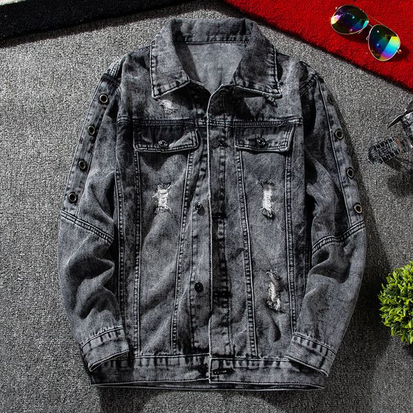 jackets men denim cargo windbreak fashion joggers scratched outwear mens holes jeans bomber jacket slim fitness new, Black;brown
jackets men denim cargo windbreak fashion joggers scratched outwear mens holes jeans bomber jacket slim fitness new, Black;brown