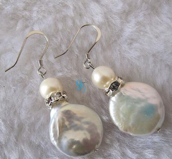 agradable 7-14mm blanco moneda pendientes de perlas de agua dulce, Silver
agradable 7-14mm blanco moneda pendientes de perlas de agua dulce, Silver