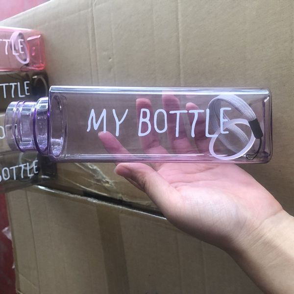 custom logo square plastic water bottle "my bottle "sports pc plastic bottle portable lanyard water cup leakproof 8 colors r53456
custom logo square plastic water bottle "my bottle "sports pc plastic bottle portable lanyard water cup leakproof 8 colors r53456