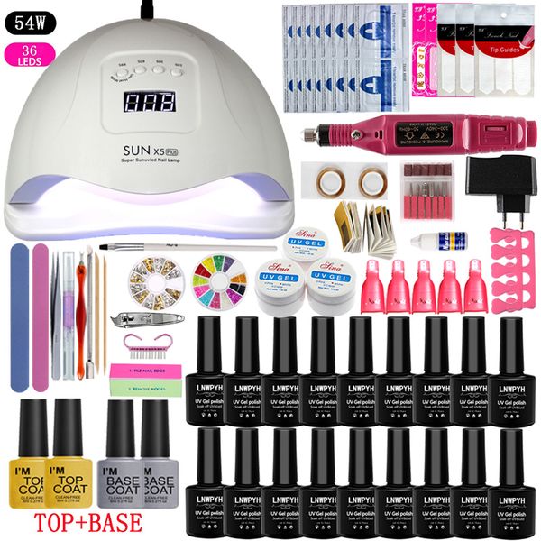 nail lamp 48w/54w/36w nail art tool manicure set 18 colors gel polish extension uv gel kits electric manicure handle
nail lamp 48w/54w/36w nail art tool manicure set 18 colors gel polish extension uv gel kits electric manicure handle
