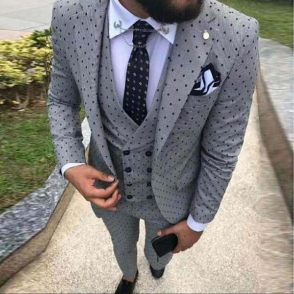 3 piece casual men's silver grey slim fit prom white tuxedos point solid business suits for wedding grooms (blazer+vest+pants, White;black 
3 piece casual men's silver grey slim fit prom white tuxedos point solid business suits for wedding grooms (blazer+vest+pants, White;black