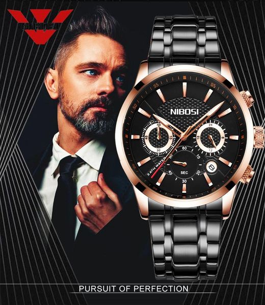 nibosi luxury business quartz watch casual fashion wristwatch classic calendar date window 30m waterproof relogio masculino, Slivery;brown
nibosi luxury business quartz watch casual fashion wristwatch classic calendar date window 30m waterproof relogio masculino, Slivery;brown