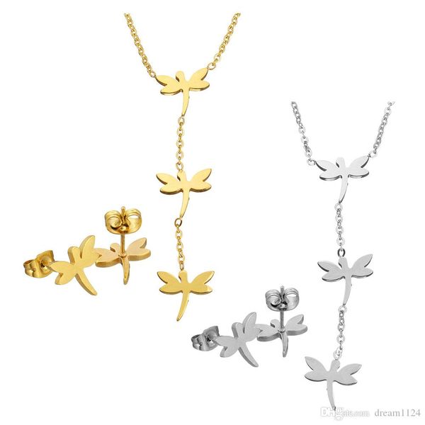 vintage dragonfly pendant necklace earrings jewelry set cute animal stainless steel pendant necklace jewelry sets for women, Silver
vintage dragonfly pendant necklace earrings jewelry set cute animal stainless steel pendant necklace jewelry sets for women, Silver