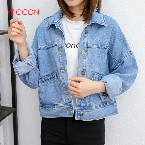 retro button front denim jacket women casual 2019 autumn turn-down collar clothing spring plain coat, Black;brown
retro button front denim jacket women casual 2019 autumn turn-down collar clothing spring plain coat, Black;brown