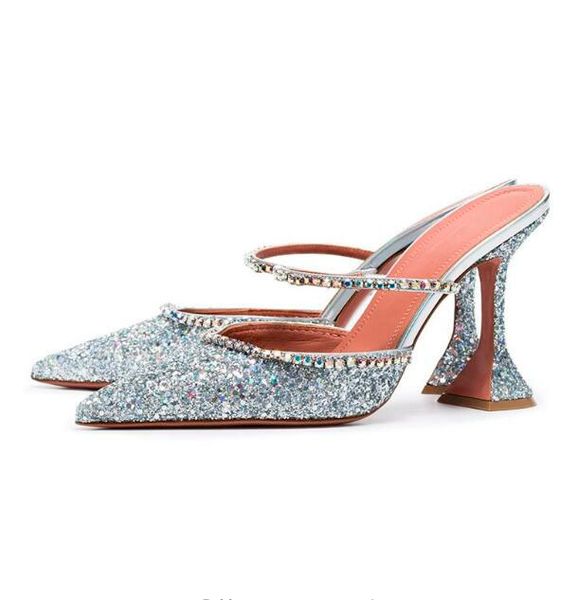 sandals summer luxury silver lavender glitter slides pointed toe beading strap sequined high heel dress slippers shoes women, Black
sandals summer luxury silver lavender glitter slides pointed toe beading strap sequined high heel dress slippers shoes women, Black