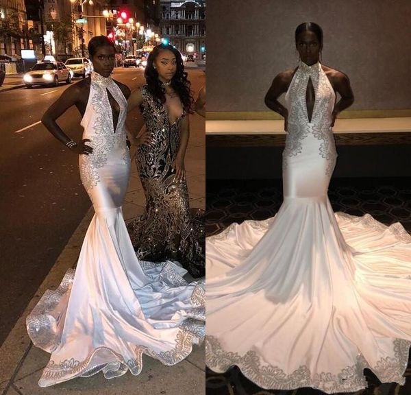 high neck african prom dresses lace appliques mermaid evening dress backless party gowns vestidos count train robes de soiree, Black;red
high neck african prom dresses lace appliques mermaid evening dress backless party gowns vestidos count train robes de soiree, Black;red