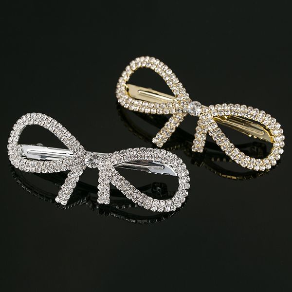shiny rhinestone hair pins crystal bow hairpin personality classic hair barrette clip headwear bridal accessories, Golden;white
shiny rhinestone hair pins crystal bow hairpin personality classic hair barrette clip headwear bridal accessories, Golden;white