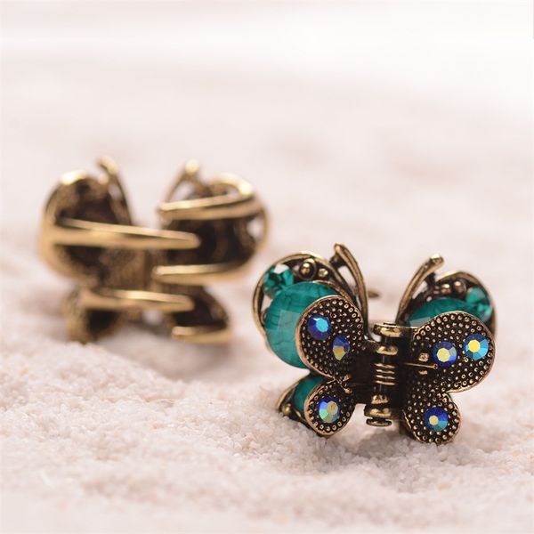 retro butterfly hair clip small rhinestone hair claw crab antique metal pin for women accessories, Golden;white
retro butterfly hair clip small rhinestone hair claw crab antique metal pin for women accessories, Golden;white