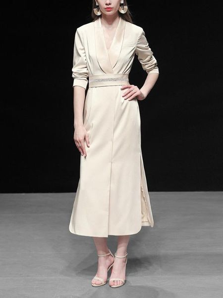 runway luxury suits for women 2020 autumn winter elegant long maxi dress belt office lady formal work wear, White;black
runway luxury suits for women 2020 autumn winter elegant long maxi dress belt office lady formal work wear, White;black