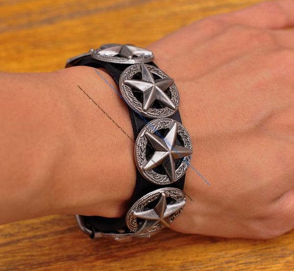 cuff biker motocycle western cowboy texas raise star concho cowhide veg tan leather bracelet wristband, White
cuff biker motocycle western cowboy texas raise star concho cowhide veg tan leather bracelet wristband, White