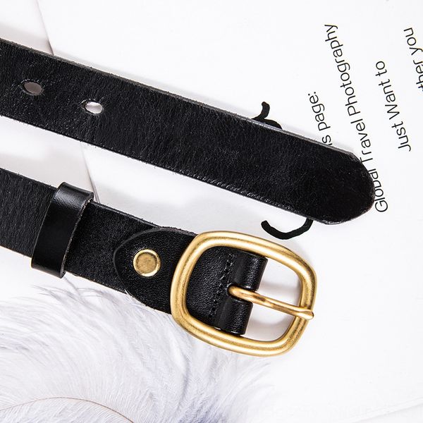 layer pants pants cowhide pure copper pin buckle women's casual genuine leather belt denim women's trousers belt, Black;brown
layer pants pants cowhide pure copper pin buckle women's casual genuine leather belt denim women's trousers belt, Black;brown