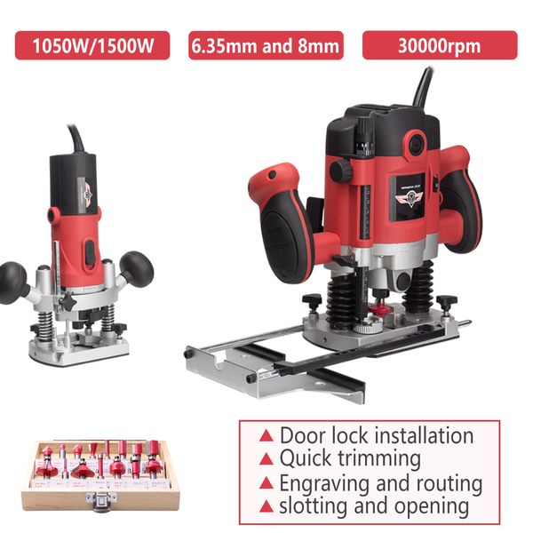 1500w 1/4in electric trimming engraving slotting machine mini wood router 6.35mm collet carving machine carpentry power tools
1500w 1/4in electric trimming engraving slotting machine mini wood router 6.35mm collet carving machine carpentry power tools