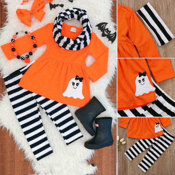 emmababy halloween fashion toddler baby girls long sleeve ghost t-shirt ruffled dress+striped pants 2pcs set kids clothing, White
emmababy halloween fashion toddler baby girls long sleeve ghost t-shirt ruffled dress+striped pants 2pcs set kids clothing, White