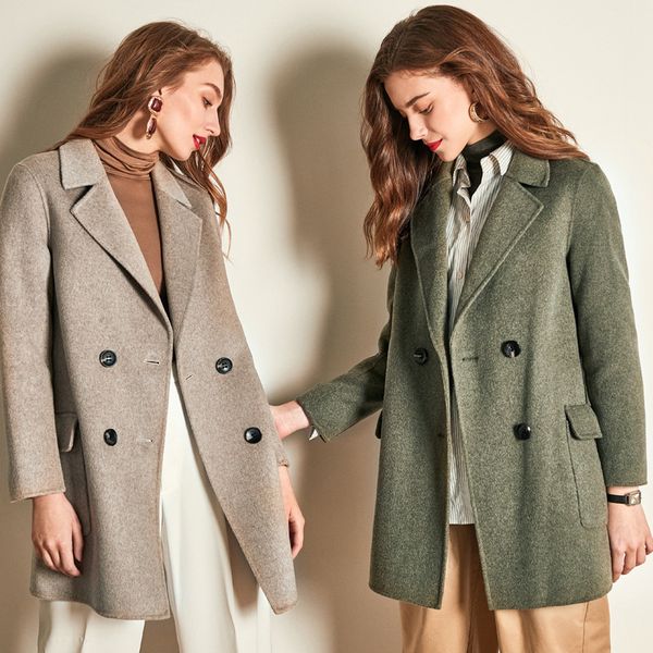 women s winter coat beige pink double sided wool cashmere outwear 2019 autumn plus size ladies fashion coats jackets long, Black
women s winter coat beige pink double sided wool cashmere outwear 2019 autumn plus size ladies fashion coats jackets long, Black