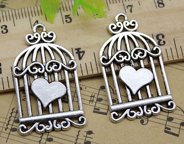 30pcs heart birdcage alloy charms pendant retro jewelry making diy keychain ancient silver pendant for bracelet earrings 34x20mm, Bronze;silver
30pcs heart birdcage alloy charms pendant retro jewelry making diy keychain ancient silver pendant for bracelet earrings 34x20mm, Bronze;silver