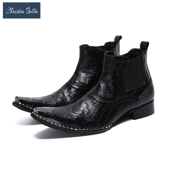 christia bella winter autumn real leather men boots square toe boots british party dress shoes cowboy ankle, Black
christia bella winter autumn real leather men boots square toe boots british party dress shoes cowboy ankle, Black