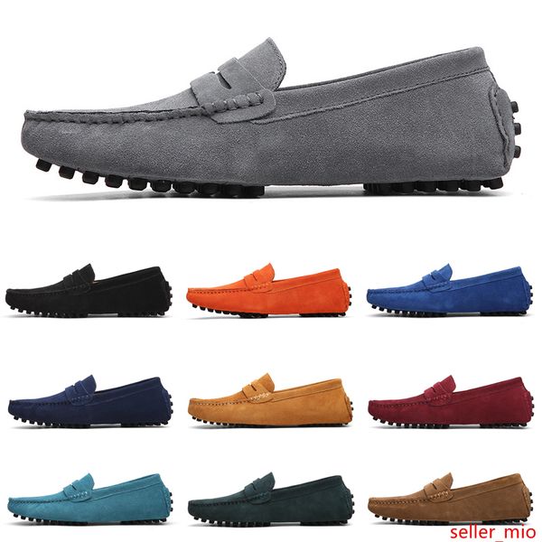 2020 non-brand classic men loafers shoes slip-on flat business dress sneakers cusale shoes triple black red green 38-47 style 9