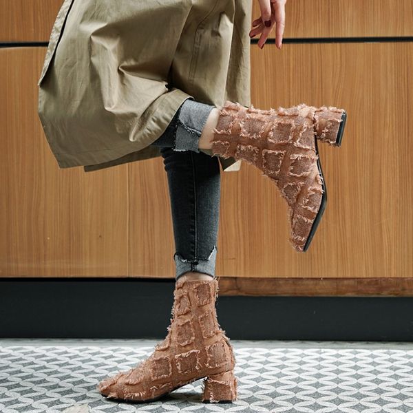 big size boots women shoes ankle boots for women ladies shoes woman winter fringed rear zipper with thick heel, Black
big size boots women shoes ankle boots for women ladies shoes woman winter fringed rear zipper with thick heel, Black