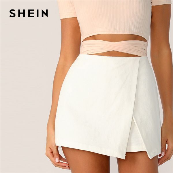 shein zipper back solid wrap skort 2019 white spring summer autumn shorts elegant culottes mid waist women shorts, White;black
shein zipper back solid wrap skort 2019 white spring summer autumn shorts elegant culottes mid waist women shorts, White;black