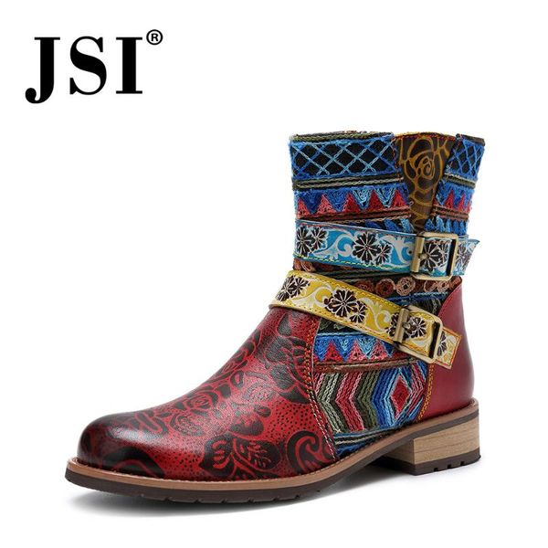 jsi fashion winter women ankle boots comfortable cow leather flat heel round toe national style ladies boots je212, Black
jsi fashion winter women ankle boots comfortable cow leather flat heel round toe national style ladies boots je212, Black