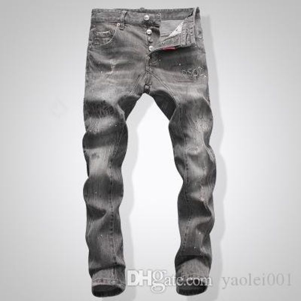 mens gray jeans trend fashion washing process low waist feet d2 denim pants suitable for four seasons, Blue
mens gray jeans trend fashion washing process low waist feet d2 denim pants suitable for four seasons, Blue